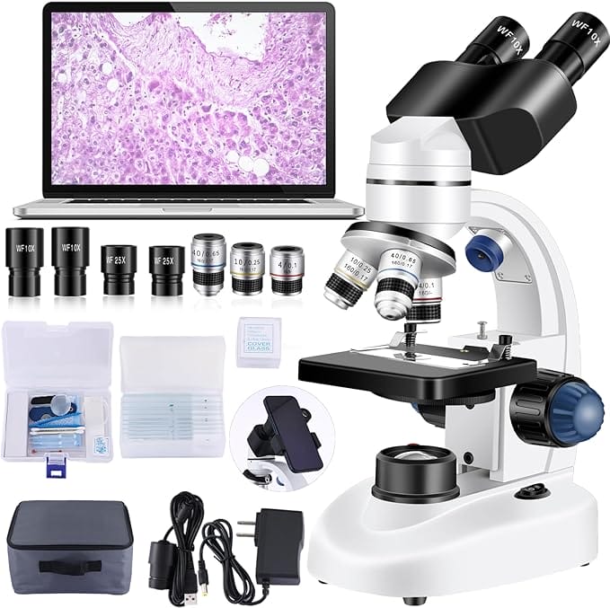 OMAX-Style Compound Microscope (WF10x/WF25x)