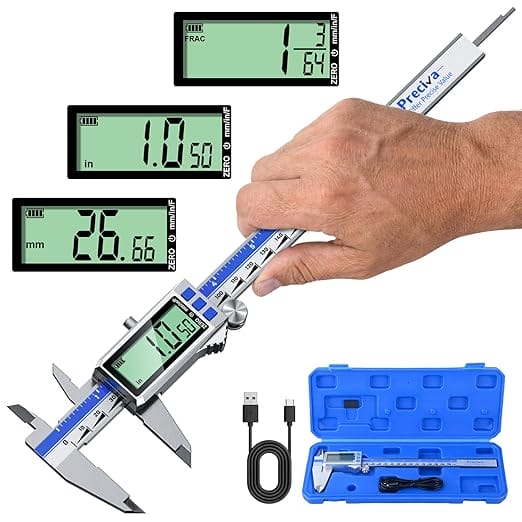 Preciva 8-Inch Rechargeable Digital Caliper
