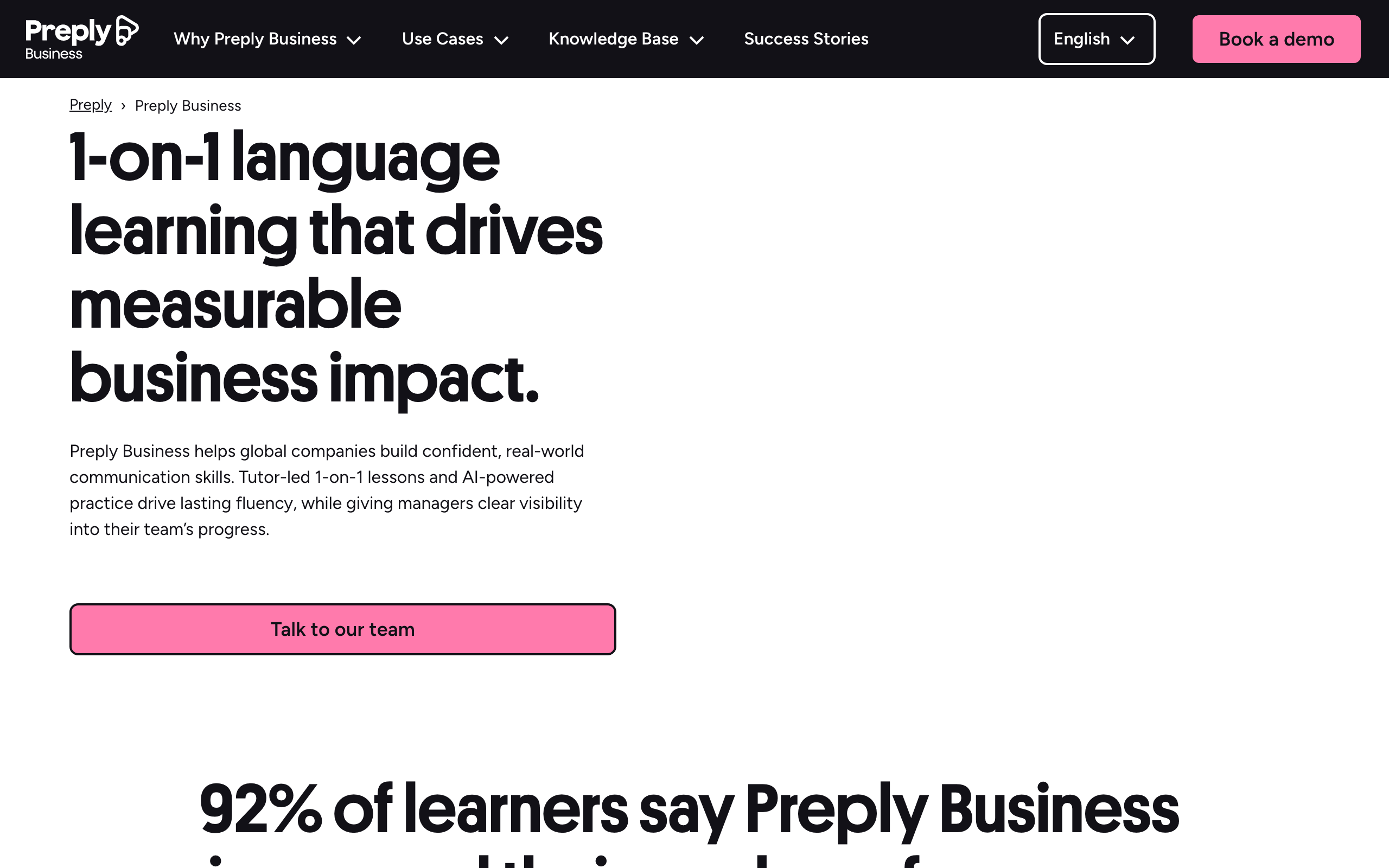 Preply language tutoring homepage