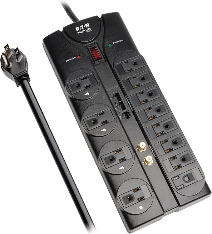 Tripp Lite TLP1208SAT 12-Outlet Surge Protector (8ft)