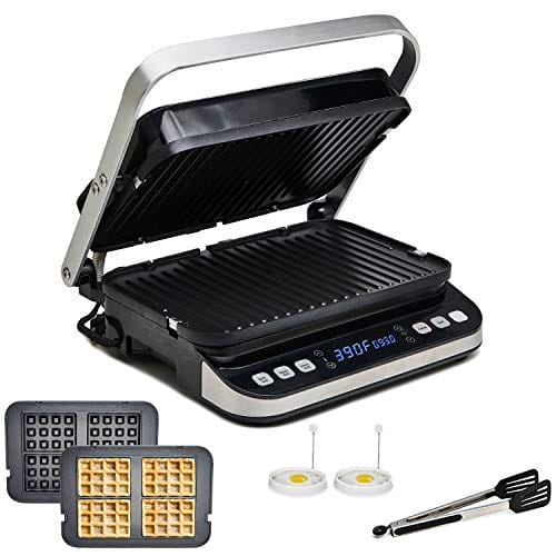 Yedi Total Package 6-in-1 Digital Indoor Grill, Waffle Maker, Panini Press,...