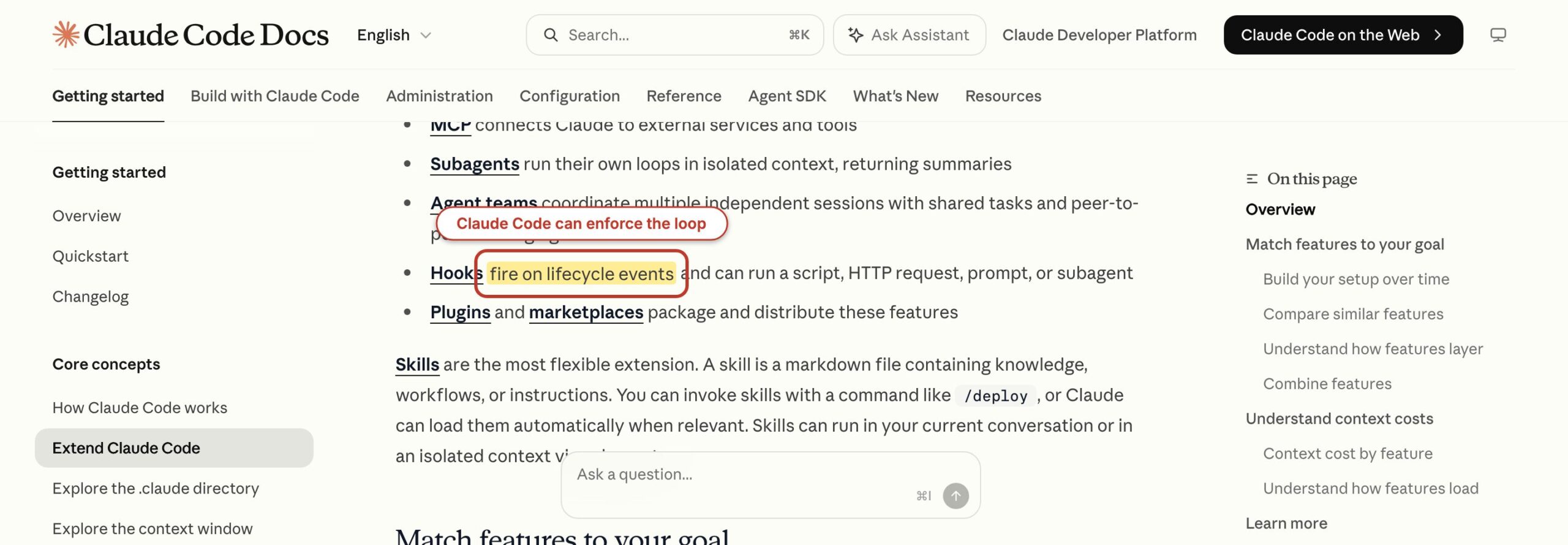 Claude Code feature guide with lifecycle hooks highlighted in the Cursor versus Claude Code comparison.