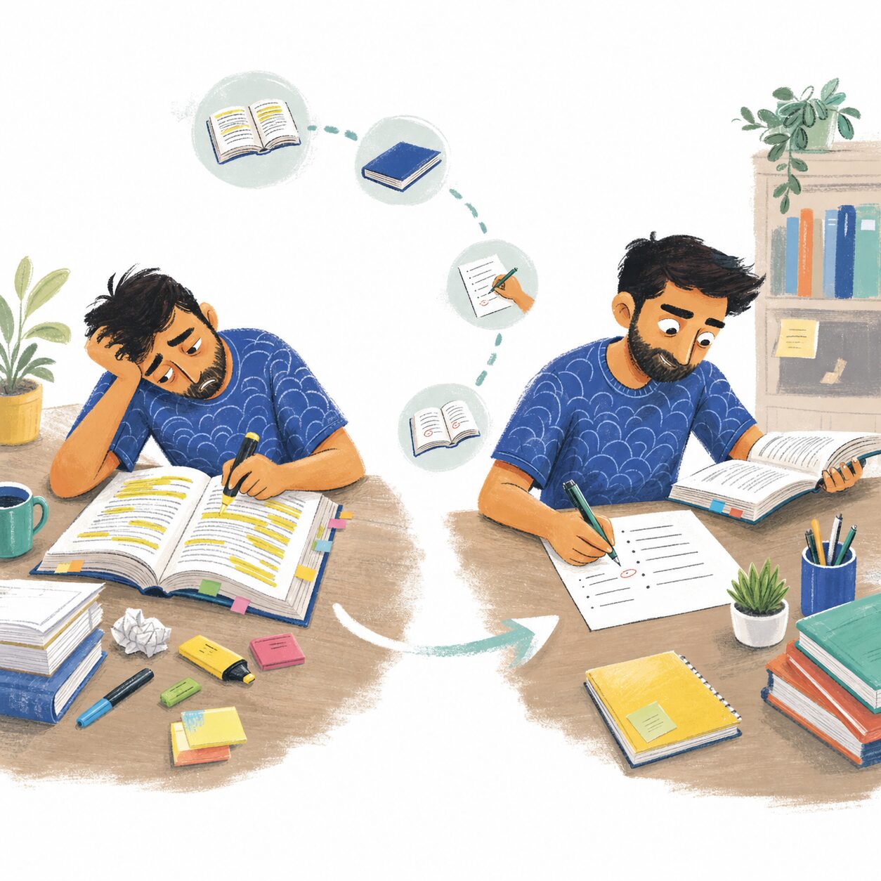 How to remember better for exams by using active recall instead of passive rereading