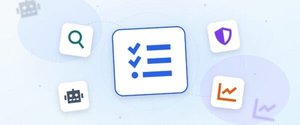 AI search content optimization checklist with retrieval, evidence, and measurement symbols
