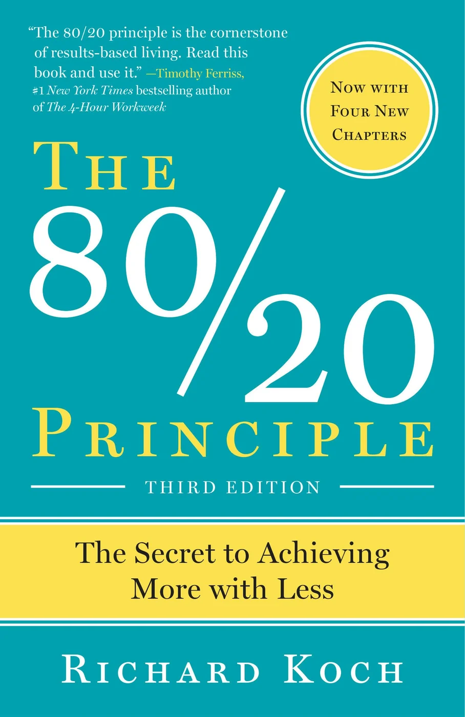 The 80/20 Principle, recommended for readers who need to cut low-value commitments
