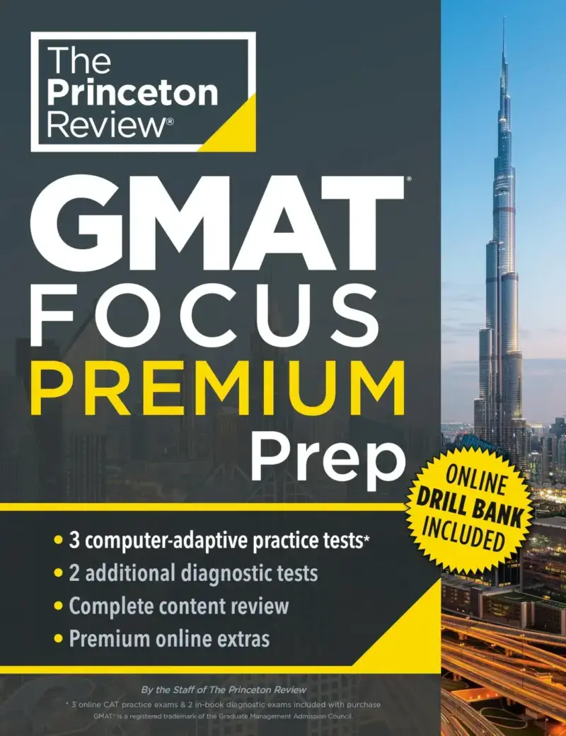 Princeton Review GMAT Focus Premium Prep, recommended for students who want diagnostics and practice exams