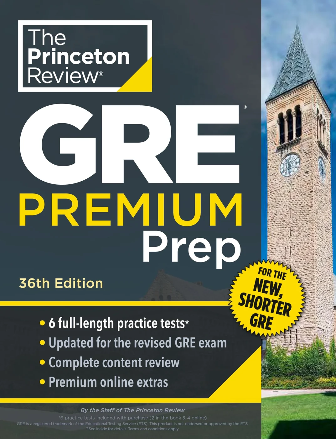 Princeton Review GRE Premium Prep, recommended for students who prefer concise strategies and guided review