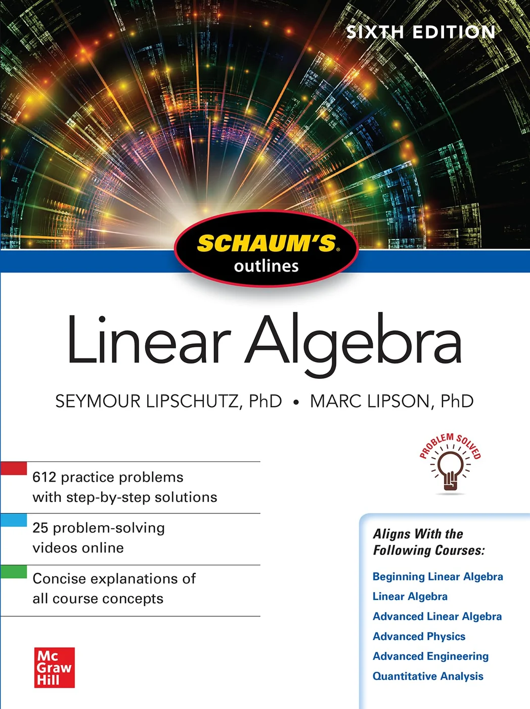 Schaum's Outline of Linear Algebra, recommended for students who need many solved exercises