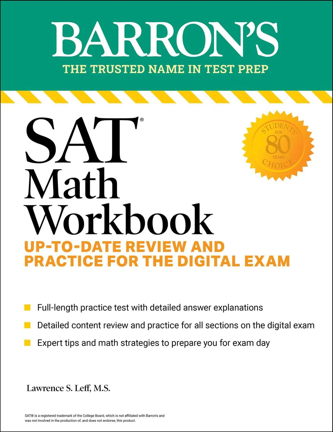 SAT Math Workbook, recommended for students who need focused digital-SAT math practice