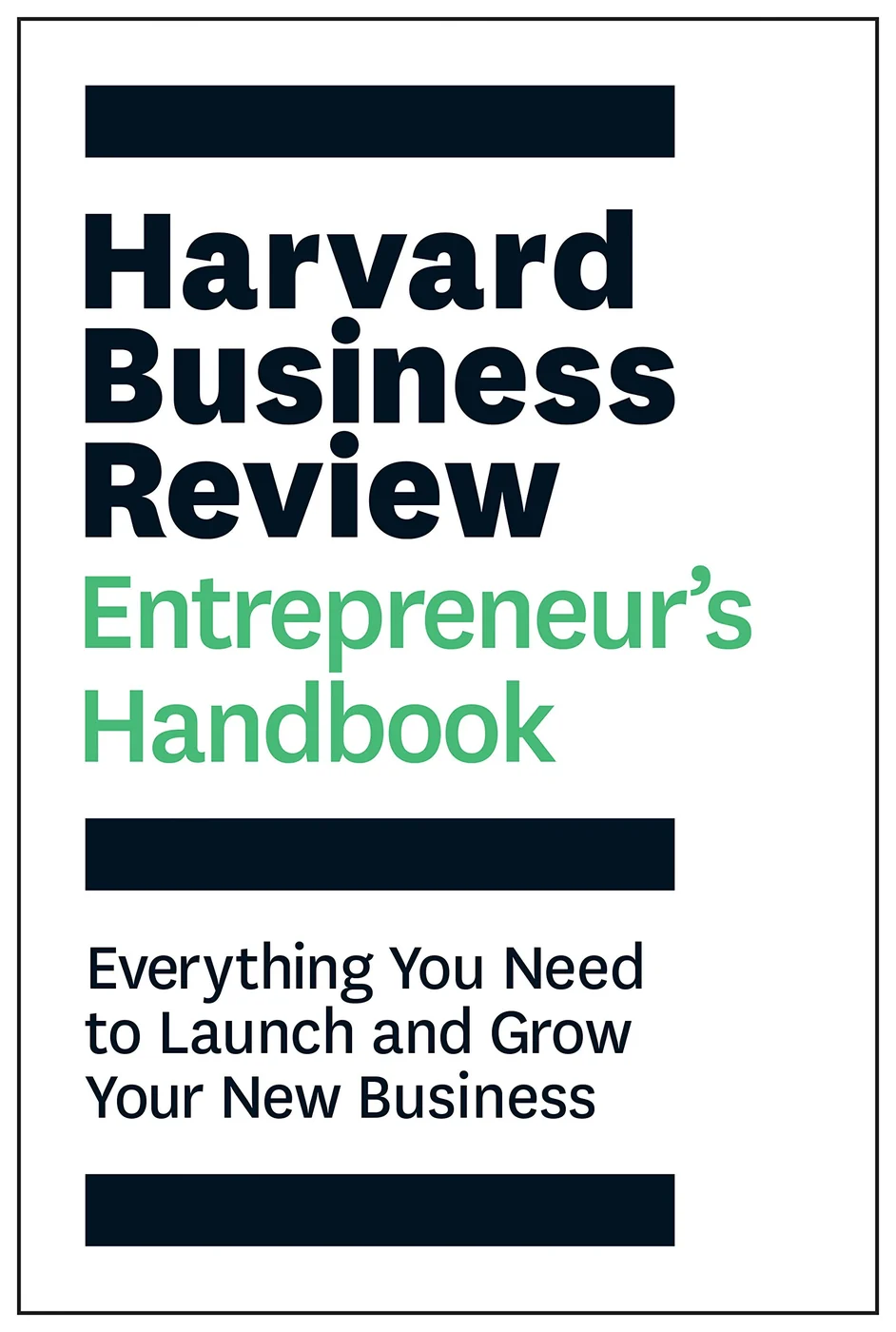The HBR Entrepreneur's Handbook, recommended for first-time founders who want one structured overview
