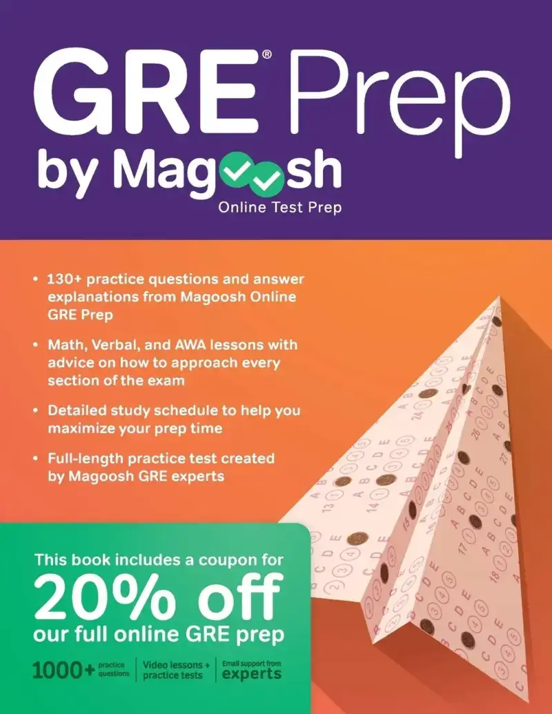 GRE Prep by Magoosh, recommended for a concise strategy companion