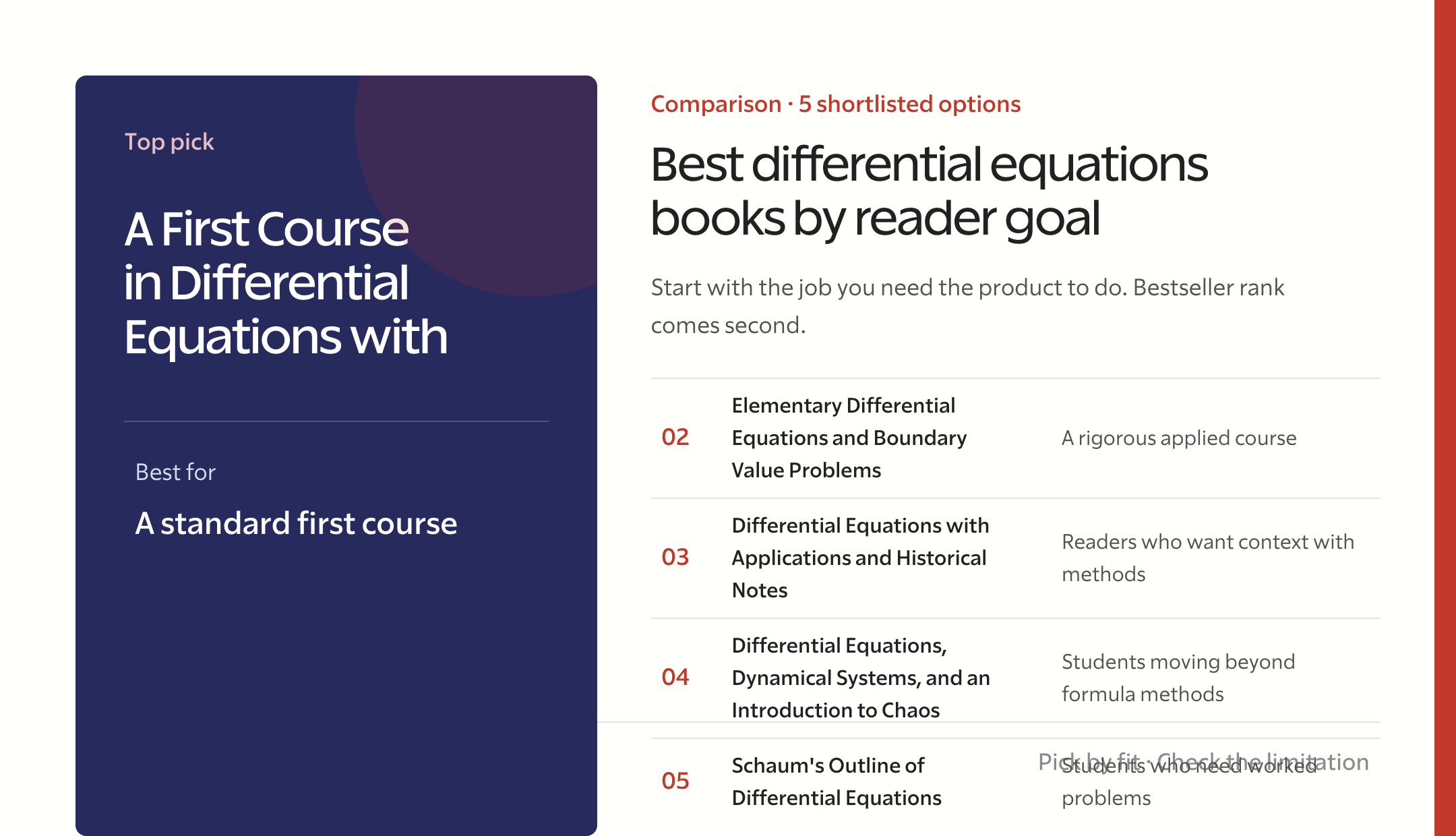 best differential equations books comparison by reader goal