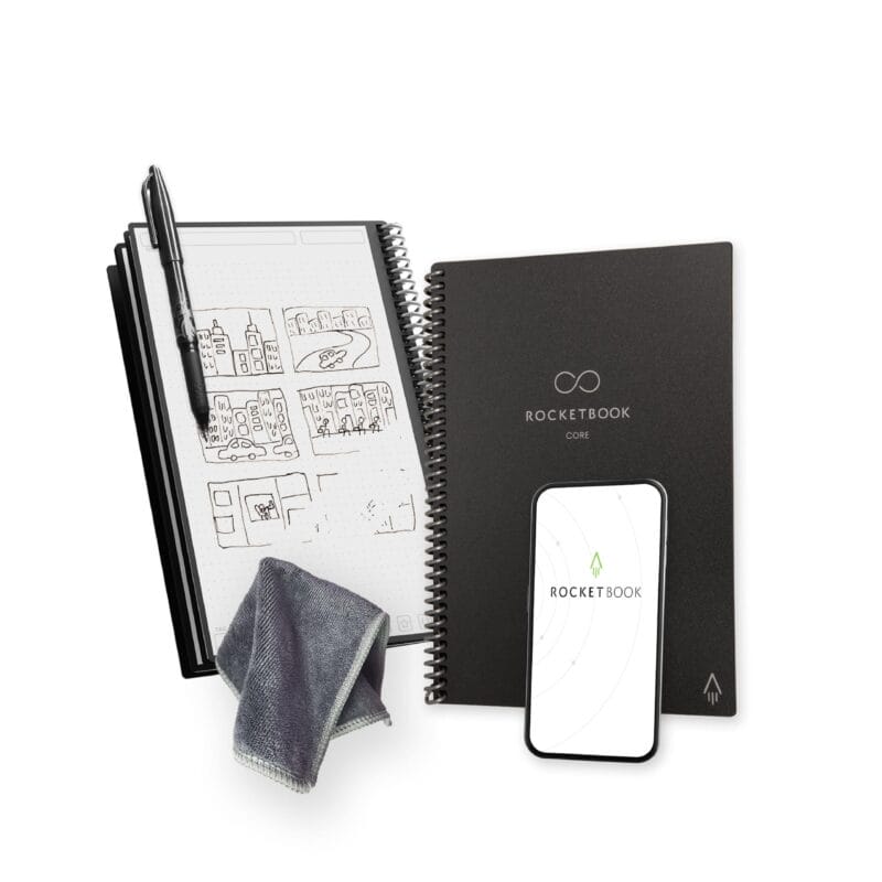 Rocketbook Core reusable smart notebook with erasable pen