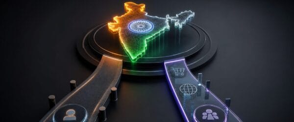 co.in meaning illustrated by .co.in and .in domain paths over India