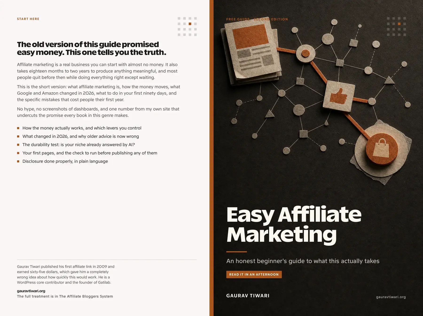 Easy Affiliate Marketing full paperback cover with back, spine, and front