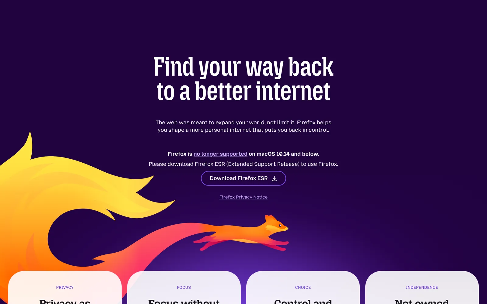 Browsers I rotate through on Mac: Firefox