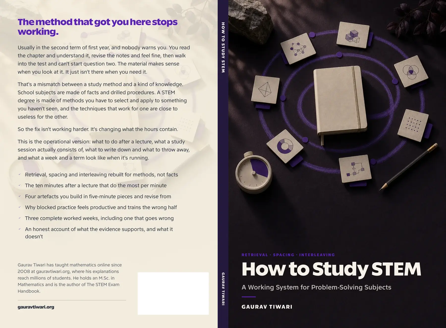 How to Study STEM full paperback cover with back, spine, and front