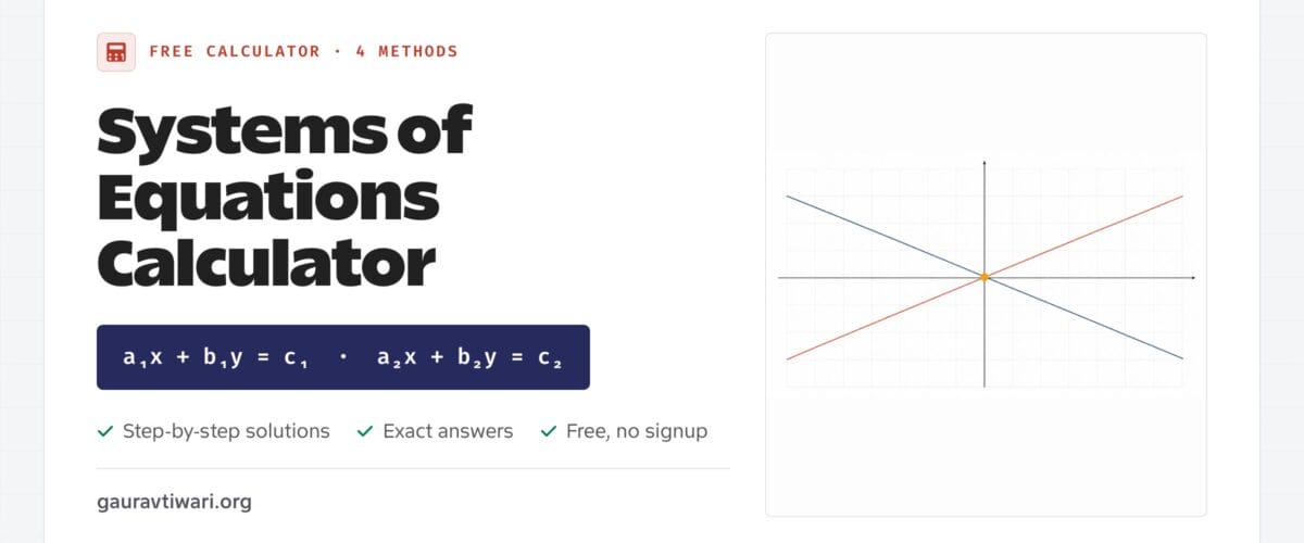 System of Linear Equations Calculator With Steps