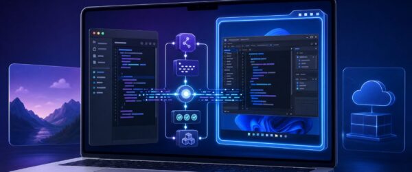 Native Mac code editor connected to Visual Studio running in a Windows virtual machine