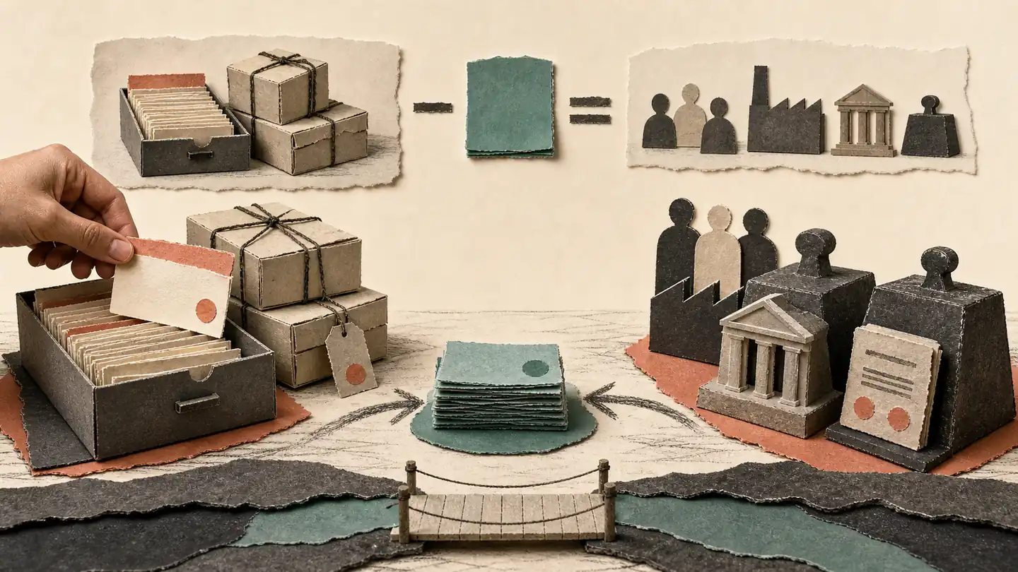 Working capital formula shown as cash trapped in inventory and overdue invoice drawers beside payroll