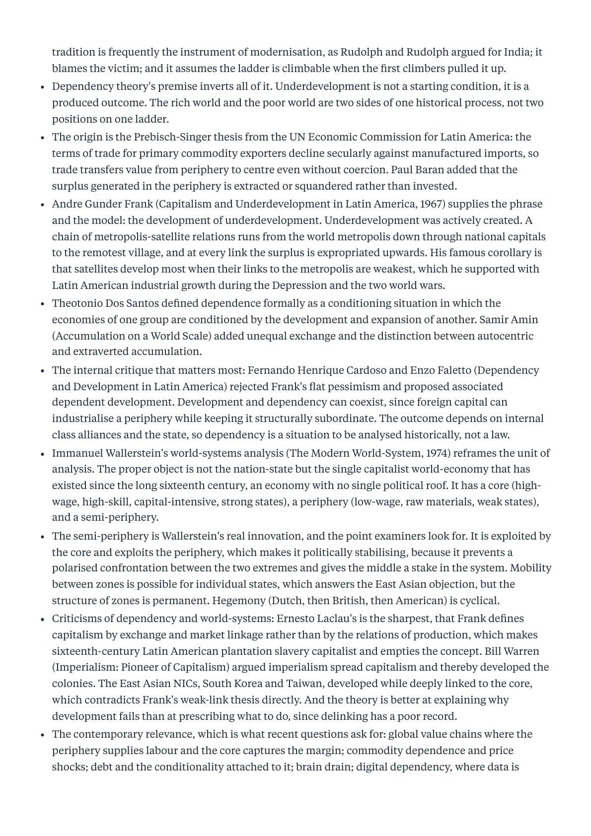 Sociology optional notes page examining tradition and modernisation