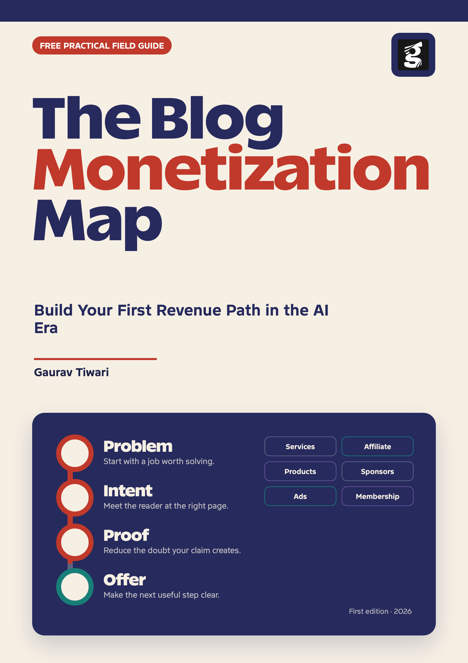 The Blog Monetization Map book cover