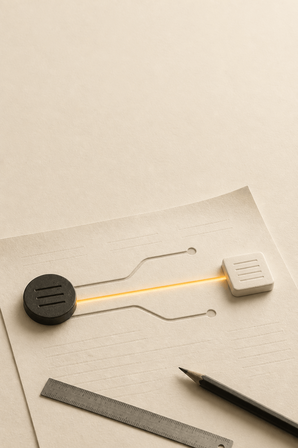 A glowing three-dimensional structure turning an assignment brief into an organized argument
