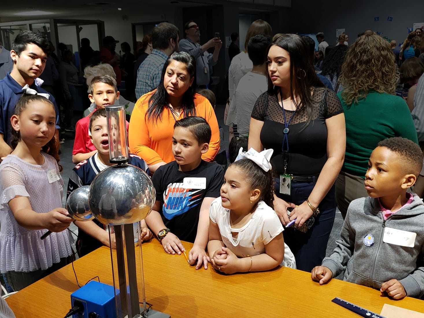 NOAA Education image showing students exploring electricity and Earth science