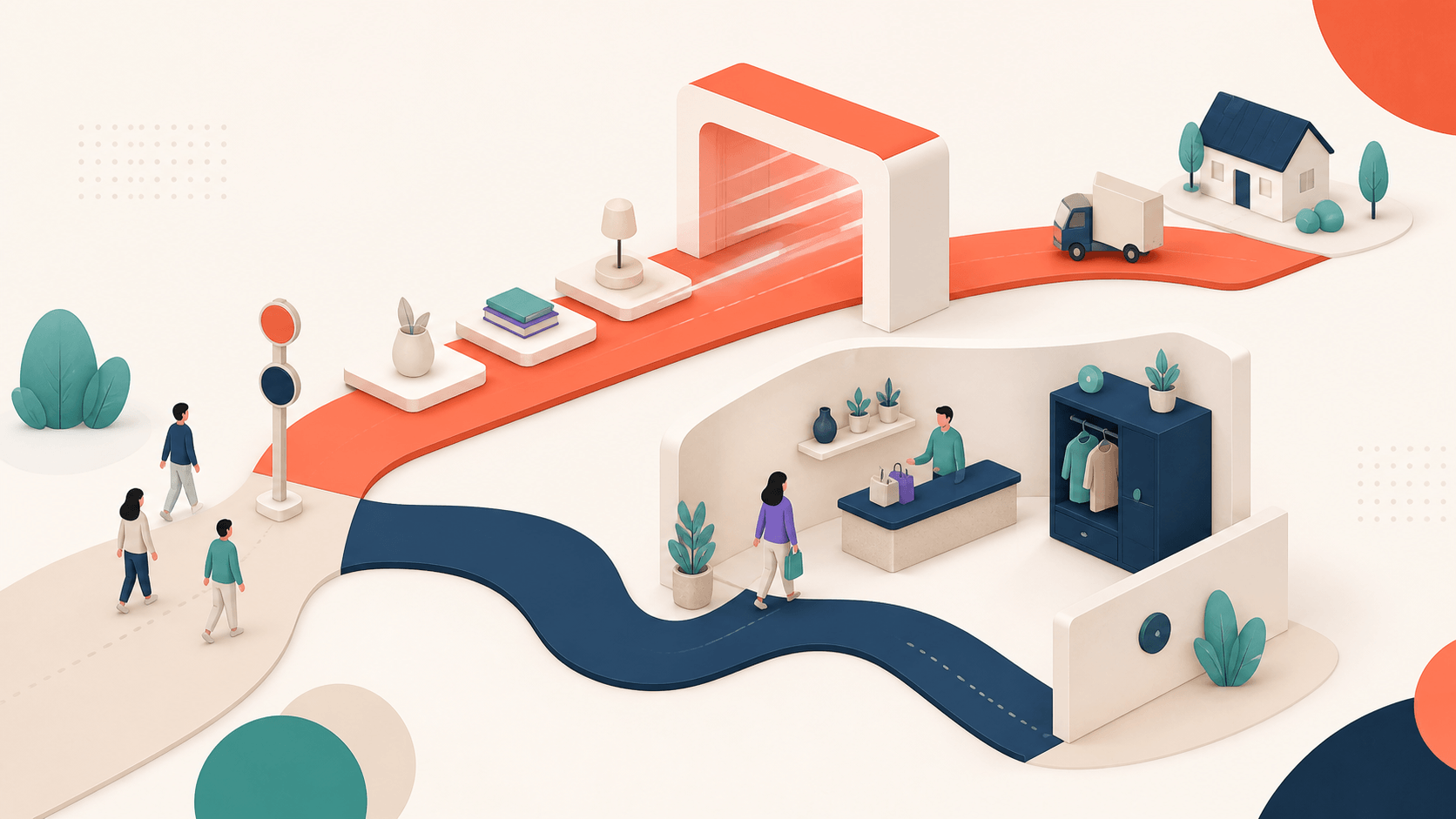Illustration separating a fast cached route for public WordPress pages from a protected route for checkout and account requests.