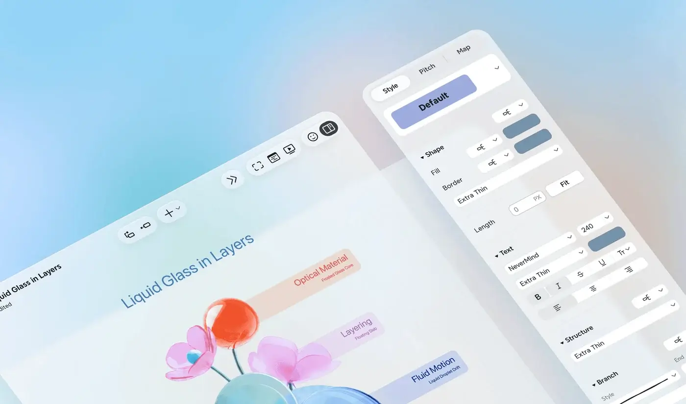 XMind map editor with style controls and a visual branch layout