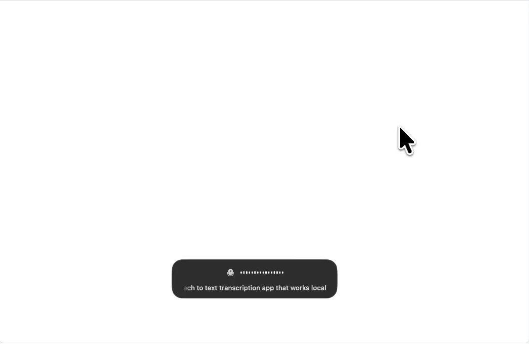 Kaze recording overlay with a waveform and live transcript