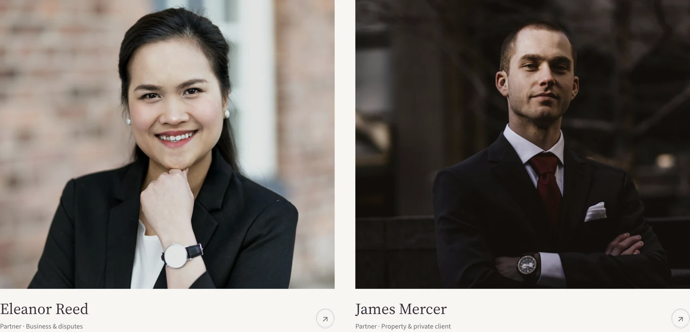 Two lawyer profiles pattern in Bismuth's Plum design