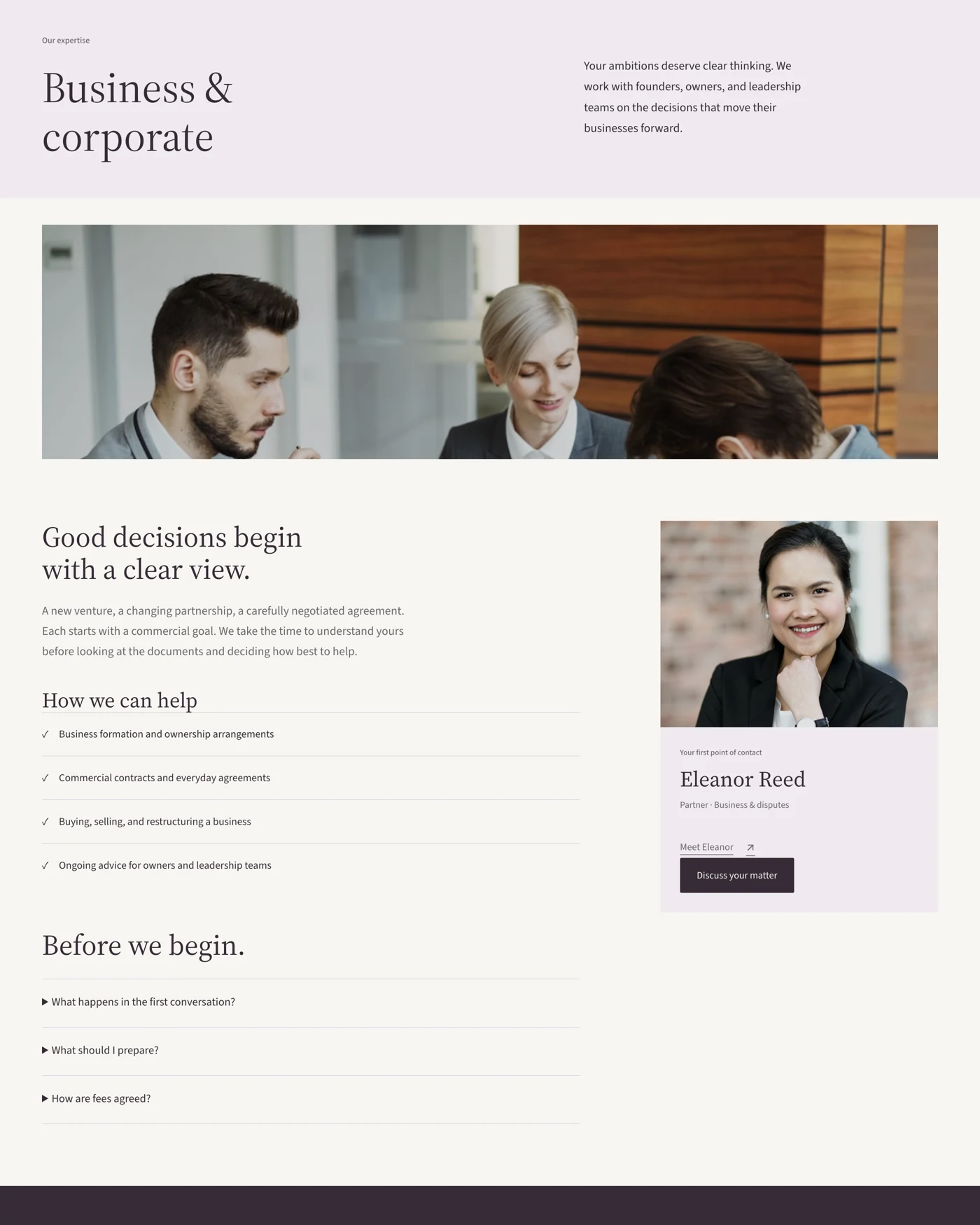 Business and corporate pattern in Bismuth's Plum design