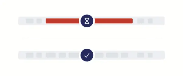 Two main-thread timelines: one long task blocking a waiting tap, then the same work split into short tasks with the tap answered