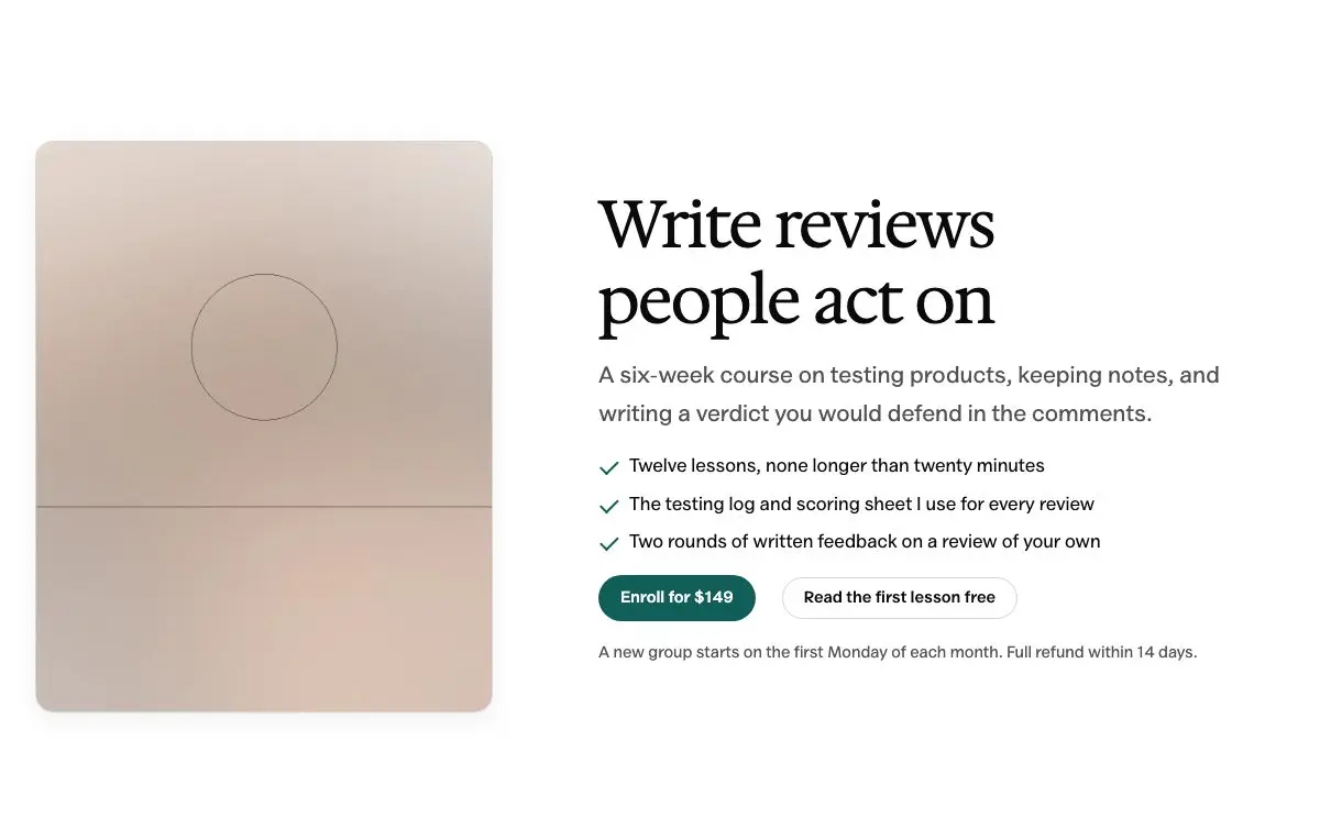 Opener for a book or course pattern in Osmium's Editorial style