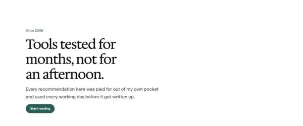 Opener, text beside an image pattern in Osmium's Editorial style