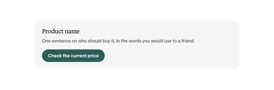 Product call to action pattern in Osmium's Editorial style