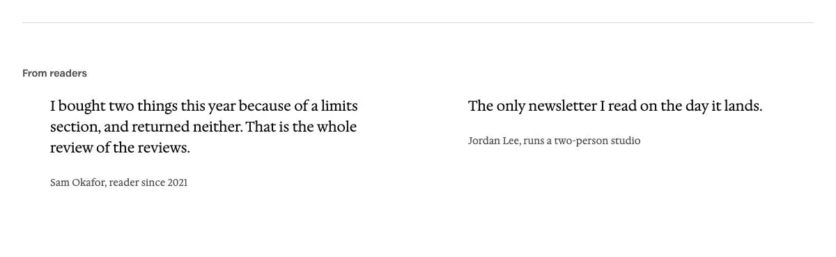 Reader quotes pattern in Osmium's Editorial style