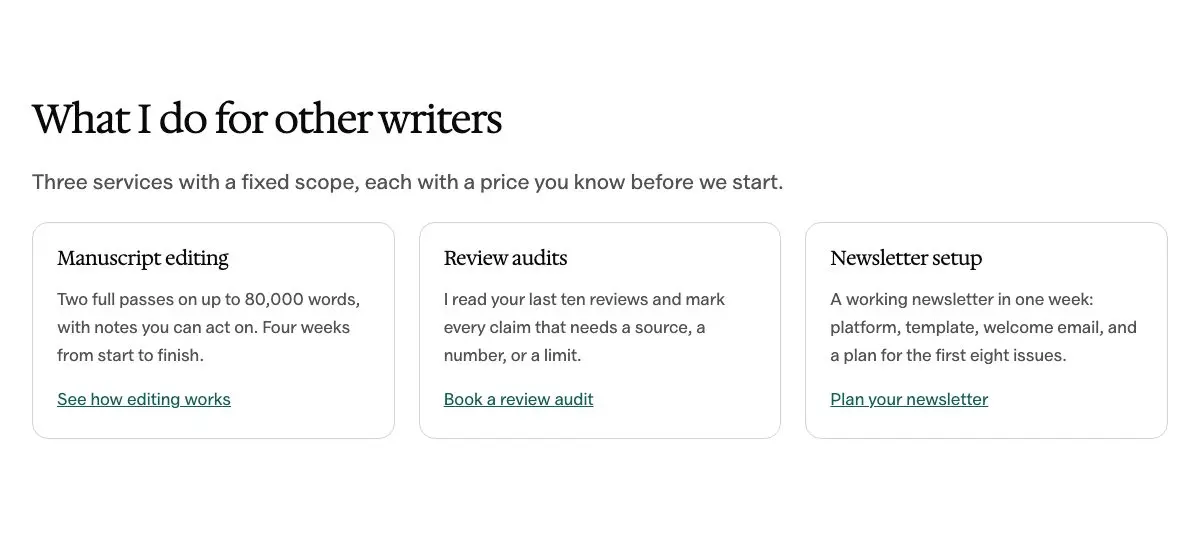Services pattern in Osmium's Editorial style