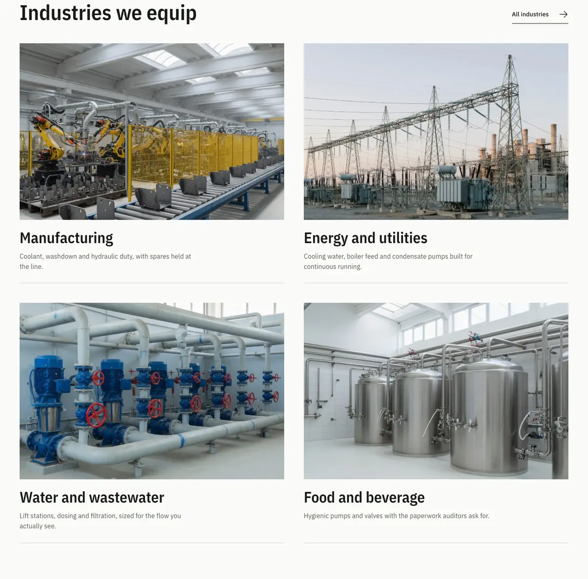 Industry cards pattern in Uranium's Signal palette