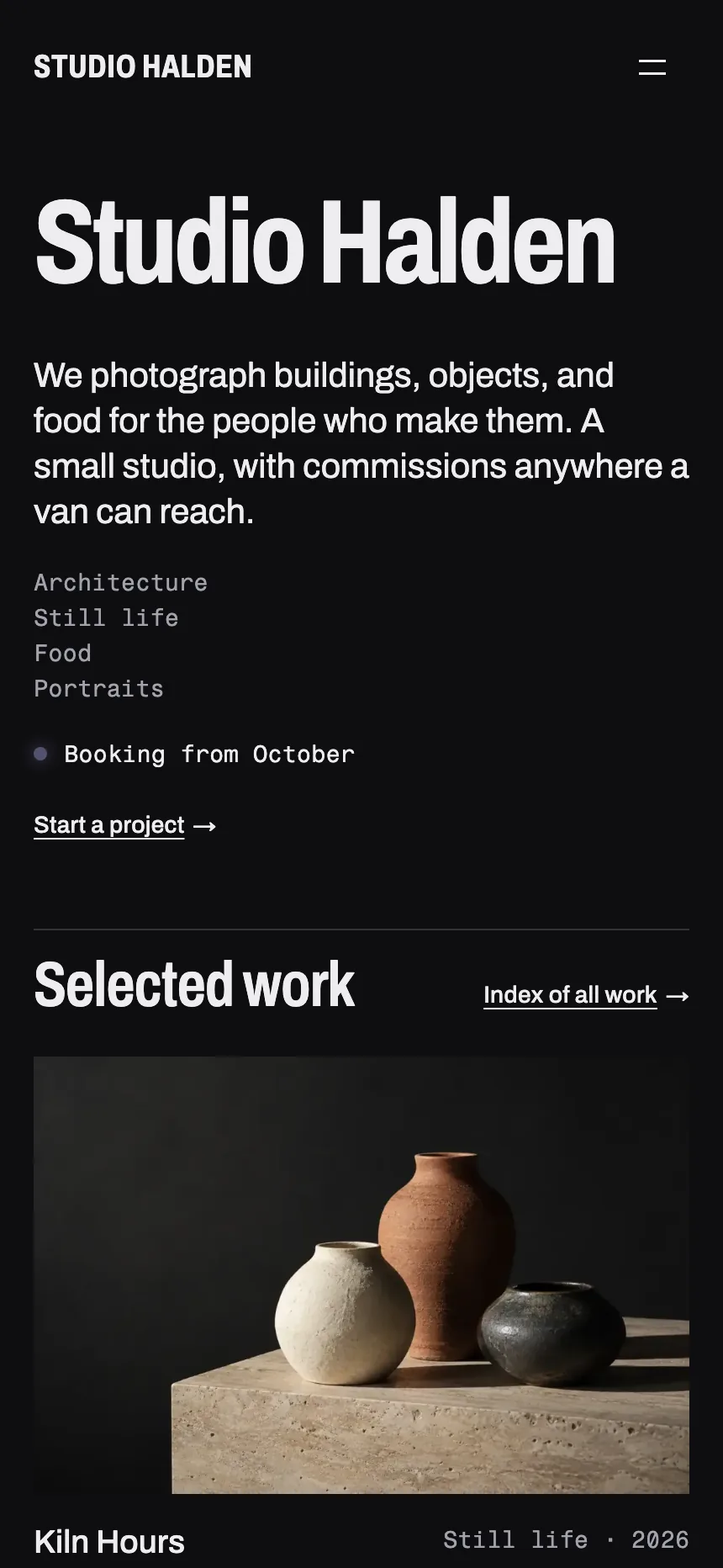 The Xenon homepage arranged for a phone screen