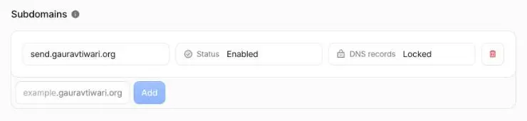 Cloudflare Email Routing subdomains with send.gauravtiwari.org enabled