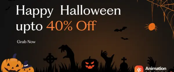 Animation Addons Halloween sale banner: up to 40% off
