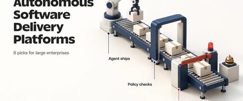 Isometric delivery line where a robotic arm loads parcels, a scanning arch checks them and a red barrier gate holds the last parcel for an owner's approval