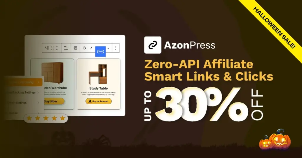 AzonPress Halloween sale banner