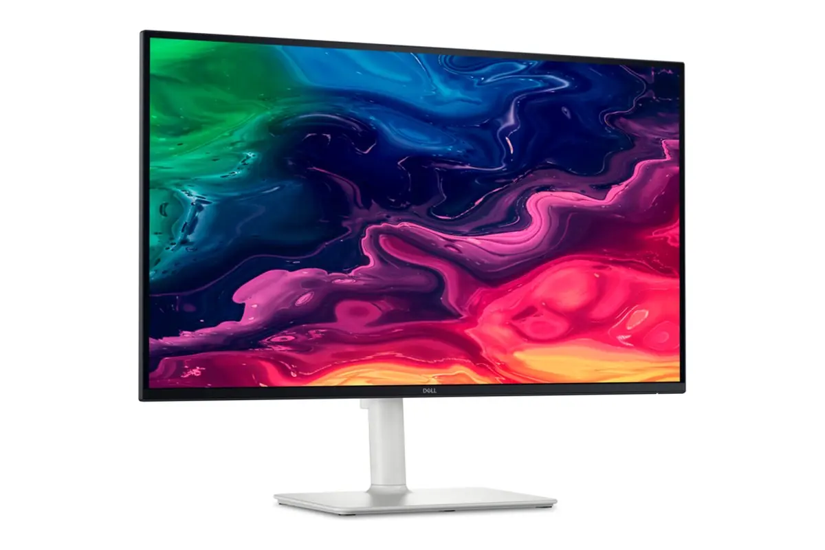 Dell S2725QC 27-inch 4K USB-C monitor on its silver stand