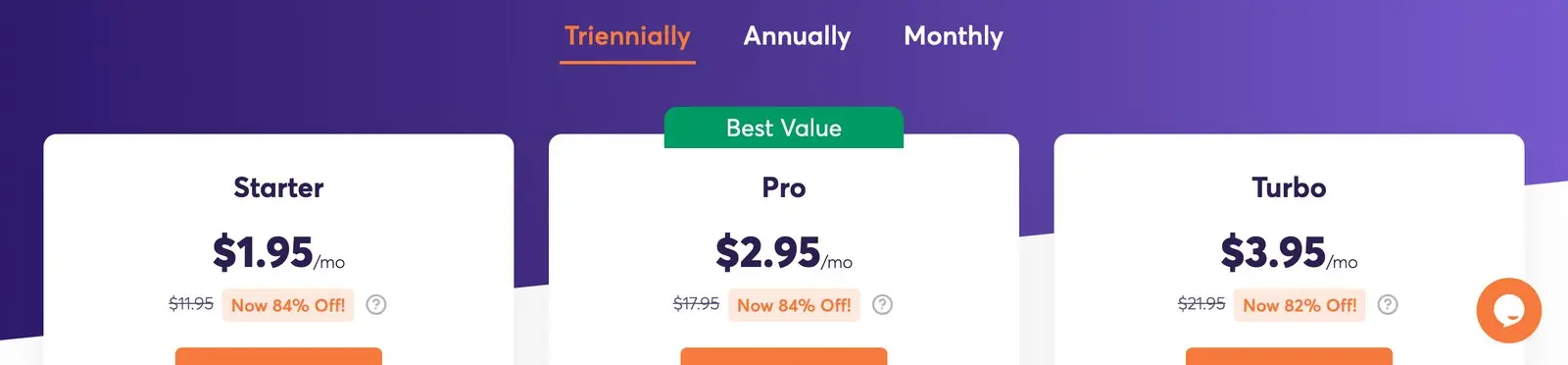 ChemiCloud Shared Hosting 36-month prices before the Black Friday sale: Starter $1.95, Pro $2.95 and Turbo $3.95 a month, renewing at $11.95, $17.95 and $21.95