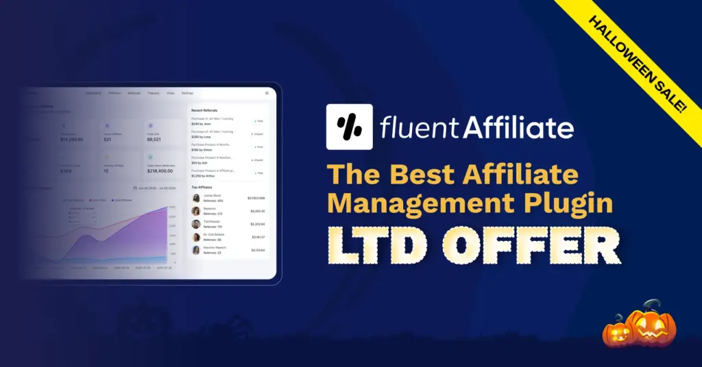 FluentAffiliate Halloween sale banner
