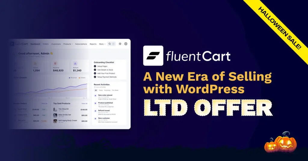 FluentCart Halloween sale banner