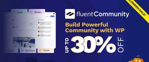 FluentCommunity Halloween sale banner